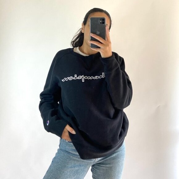 champion black crewneck sweater - Picture 3 of 7